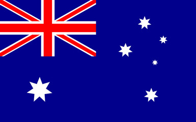 Australia National Flag Waving Flat