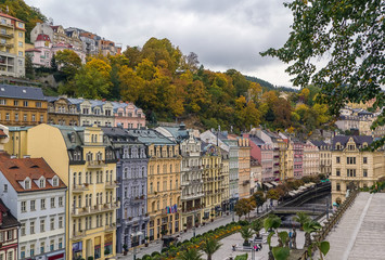 Fototapeta na wymiar City center of Karlovy Vary