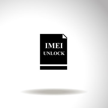 Imei unlock vector icon.