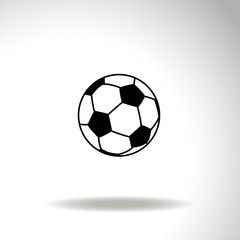 Fototapeta premium Football ball vector icon. Soccer ball symbol.