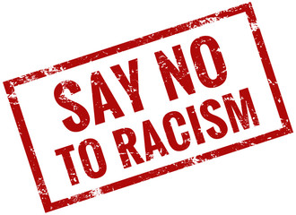 Say no to racism Stempel rot grunge