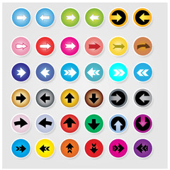 Colorful arrow buttons vector