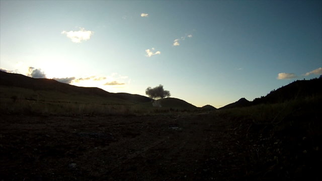 Small explosion in the distance