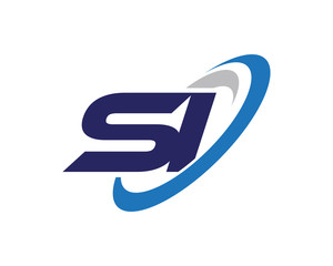 SI Letter Swoosh Icon Logo