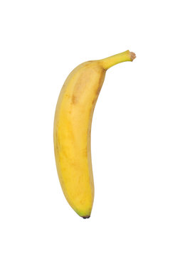 Banana isolated on white with clipping path (at ALL sizes) and copy space