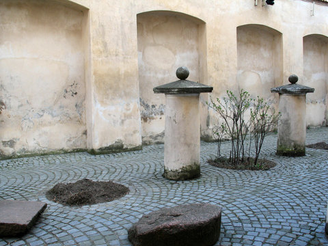 Renaissance courtyard in  Vilnius