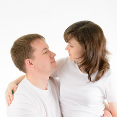 Fototapeta premium Love couple tenderly embracing