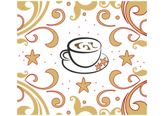 завитки, завитушки, кофе