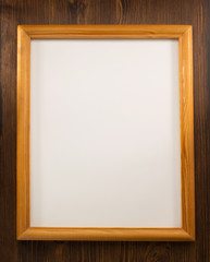 photo picture frame on wood