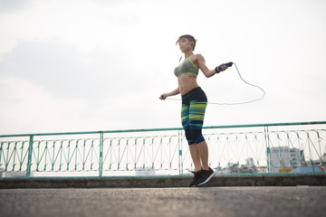 Jumping with skipping rope