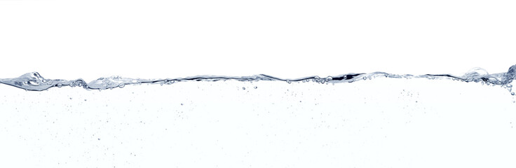 Water line surface against white background