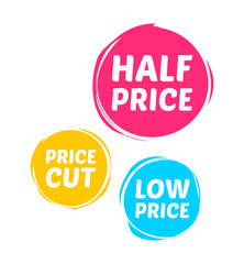Half Price, Price Cut & Low Price Marks