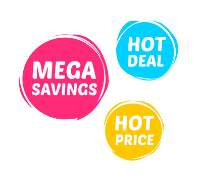 Mega Savings, Hot Deal & Hot Price Marks