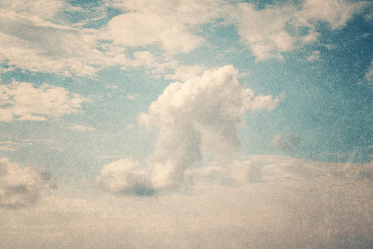 Sky with grunge texture and vintage toning - Powered by Adobe