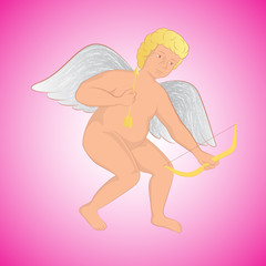 On Valentines Day. Cute angel.