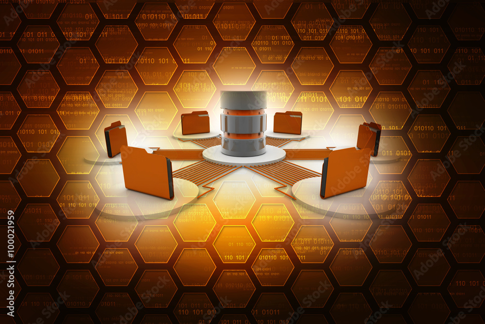 Poster 3d rendering documents copying one file to another