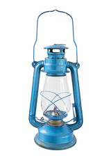 Vintage Blue lamp isolated