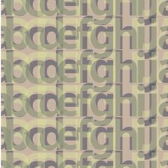 Seamless vector background with decorative transparent letters