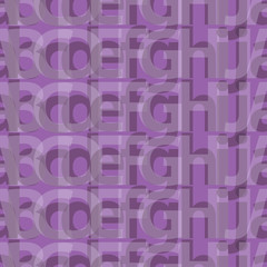 Seamless vector background with decorative transparent letters