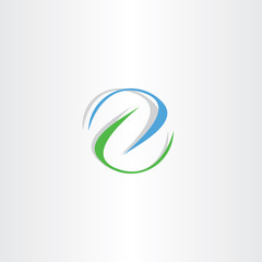 blue green letter z logo vector icon sign