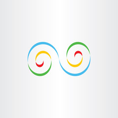 colorful infinity logo sign vector design element