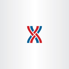 interlaced letter x logo vector icon