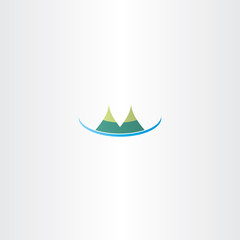 mountain hills vector icon