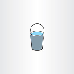 water bucket vector icon design