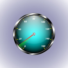 Speedometer shows ten speed. red arrow shows number ten for your design