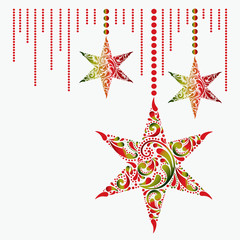 Print. Christmas star on a white background. Christmas toy. Isolated object. 