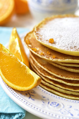 Homemade orange pancakes.