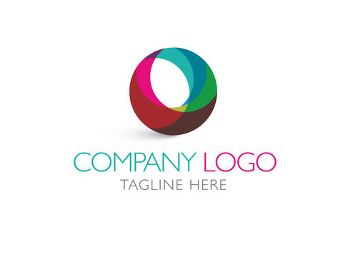 abstract logo color on white background