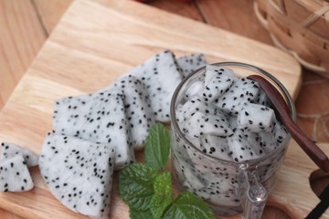 Obraz premium Dragon fruit and smoothie of delicious.