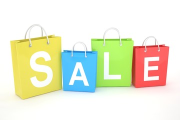 sale written on shopping bag