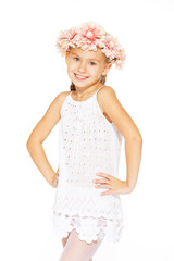 Little girl posing for the camera