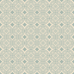 Elegant antique background image of round cross line flower pattern.
