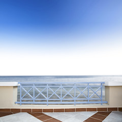 Fototapeta premium gray pier and sea 