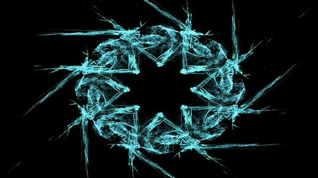 Decorative intricate design multicolored spiral seamless loop fractal 