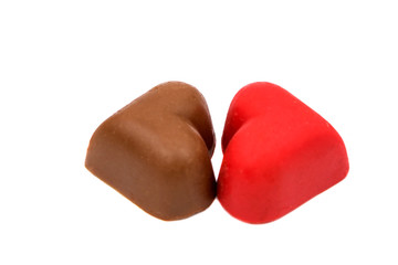 chocolate candy hearts red