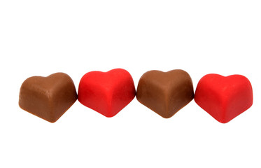 chocolate candy hearts red