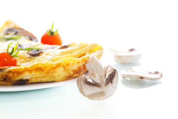 Omelet with mushrooms