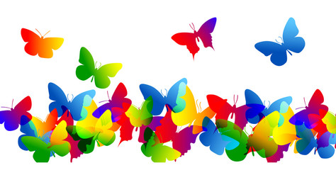 Obrazy na Szkle  motyle, sylwetki, sylwetki, latać, lekkość, lot