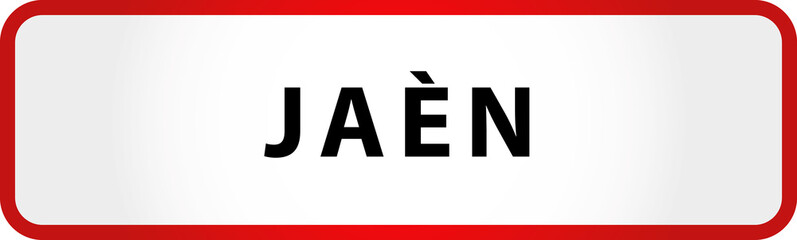 City of Jaen Sign in Spain Europe