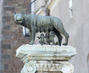 Italy. Rome. The wolf sculpture