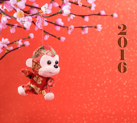 2016 is year of the monkey,chinese traditional knot