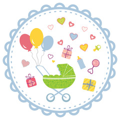 Happy birthday background, blue