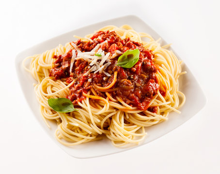 Delicious traditional Italian spaghetti Bolognese