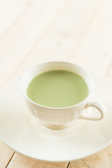 hot matcha latte