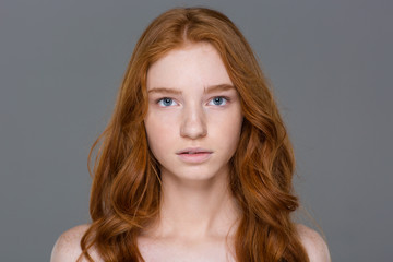 Beauty portrait of a redhead woman