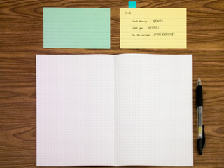 Hindi; Learning New Language Writing Words on the Notebook